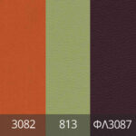 Δερματίνη-Τριχρωμία-FL3082-FL813-FL3087-Πορτοκαλί-Πράσινο-Μελιτζανί